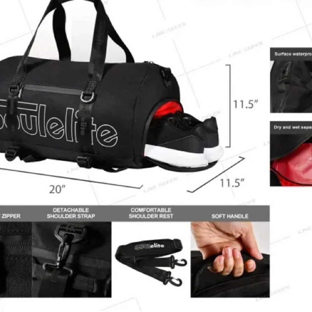 Soulelite Black Duffel Bag